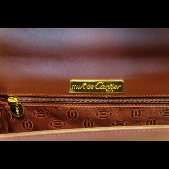 Authentic Cartier Burgundy Leather Satchel - Picture 3 of 4